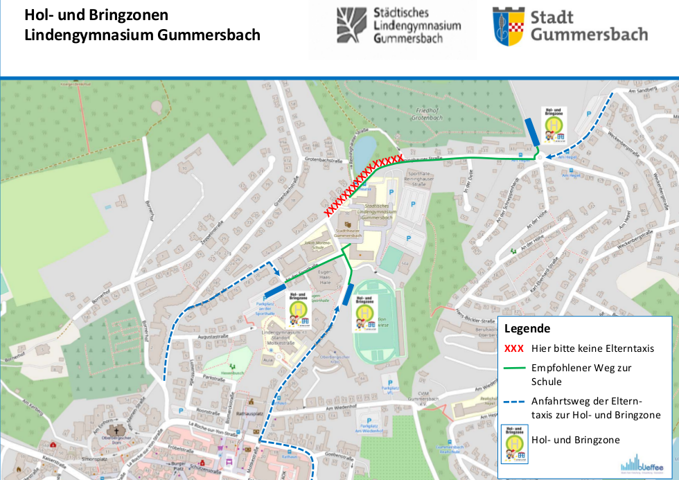 Hol- und Bringzonen Lindengymnasium