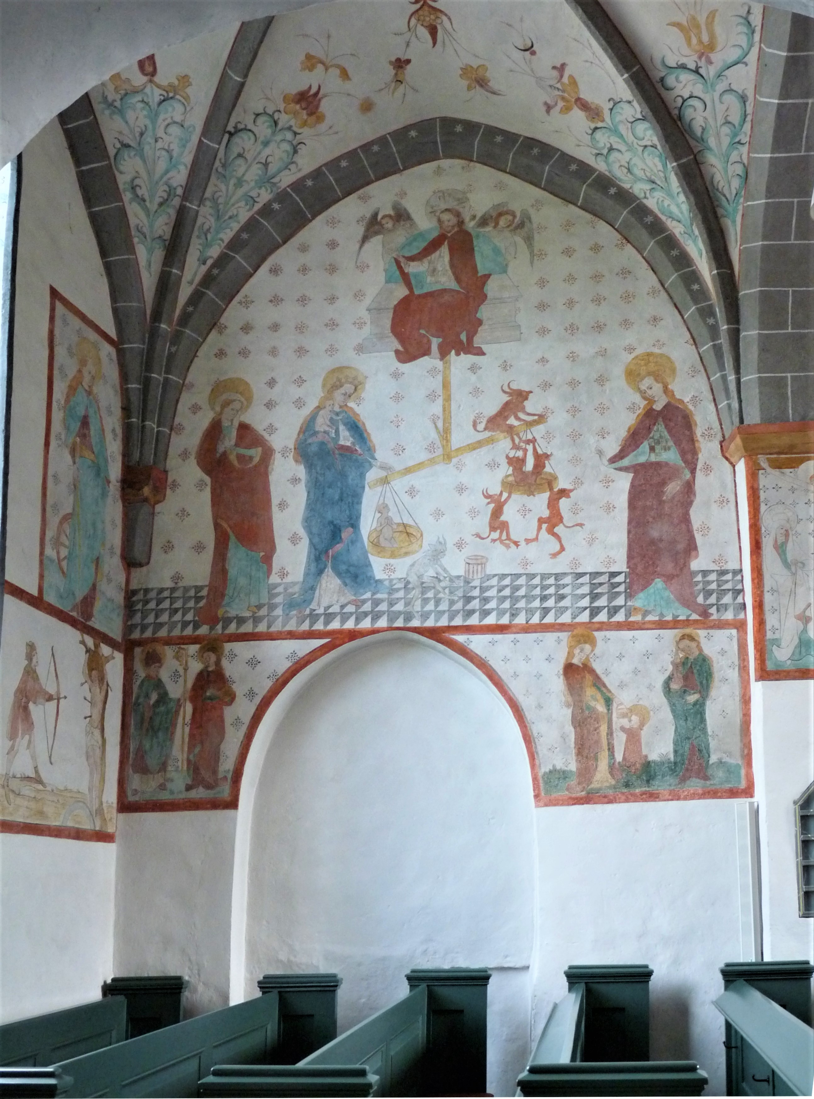 Bunte Kirche Lieberhausen - Darstellung der Seelenwaage