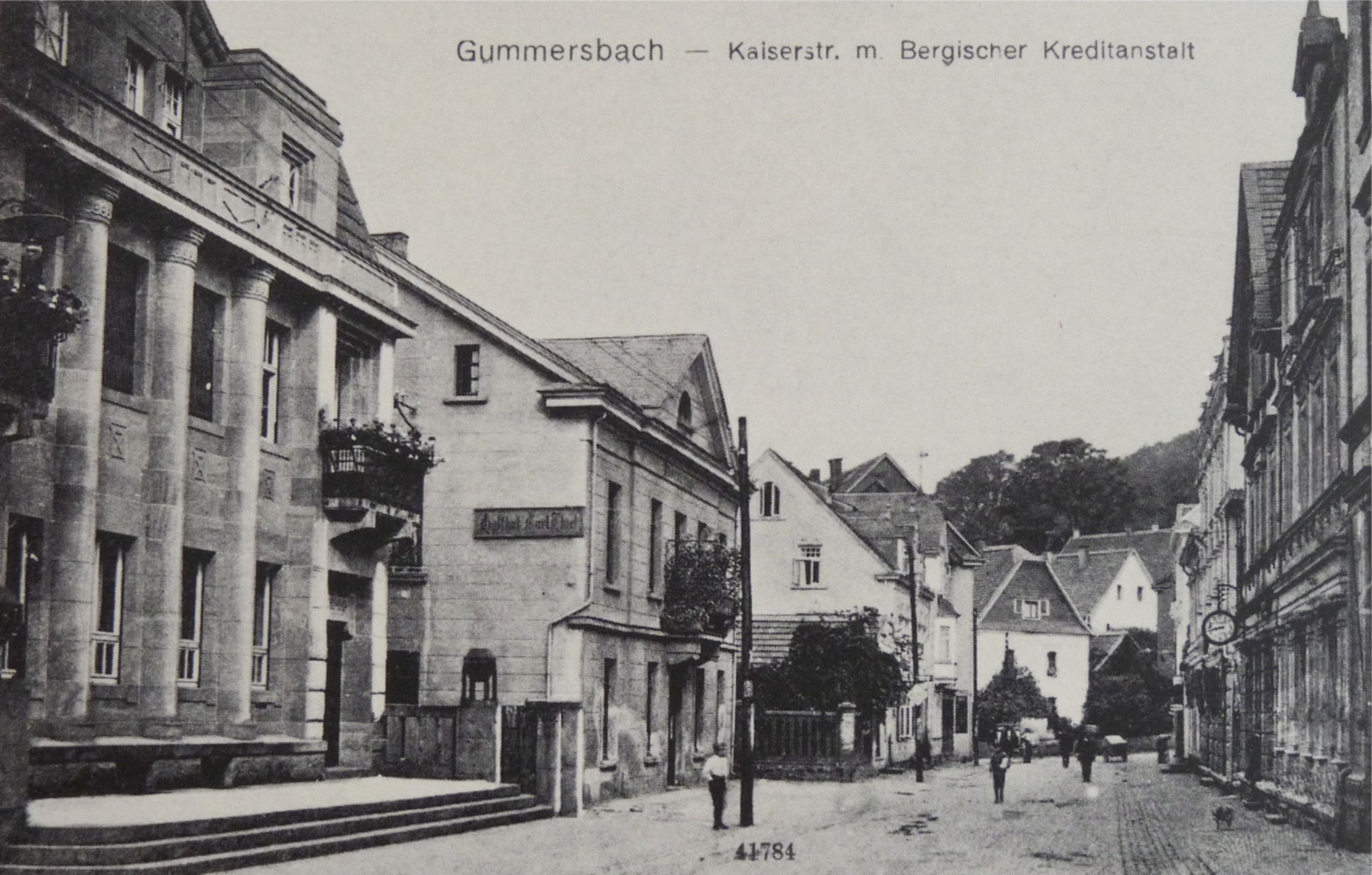 Historische Postkarte - Blick in die Kaiserstraße Richtung Kerberg, Sammlung Woelke